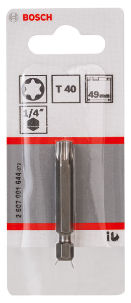 Schrauberbit T40 49 mm 1/4" extra hart