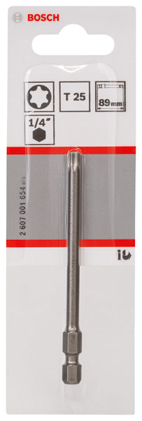 Schrauberbit T25 89 mm 1/4" extra hart