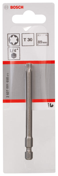 Schrauberbit T30 89 mm 1/4" extra hart