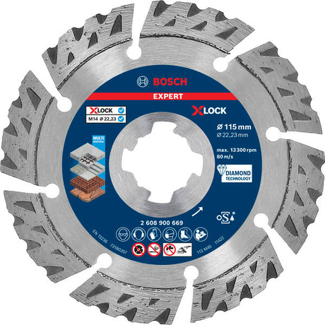 Produktbild von EXPERT Multi Material Diamanttrennscheibe X-LOCK, 115x22,23 mm