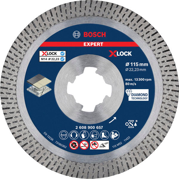 Produktbild von EXPERT Hard Ceramic Diamanttrennscheibe, X-LOCK, 115x22,23 mm
