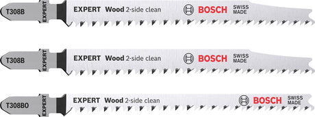 Produktbild Lieferumfang von Expert Wood 2-side clean Stichsägeblatt-Set, 3-tlg.