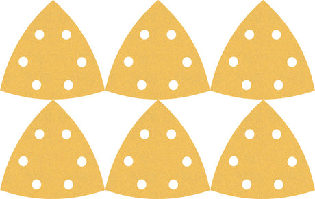 Produktbild Lieferumfang von EXPERT C470 Deltaschleifblatt Set, 93mm, K60-240, 6 Löcher, 6-tlg.