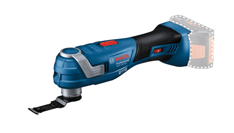 Akku-Multitool GOP 18V-34 von Bosch mit StarlockPlus-Sägeblatt.