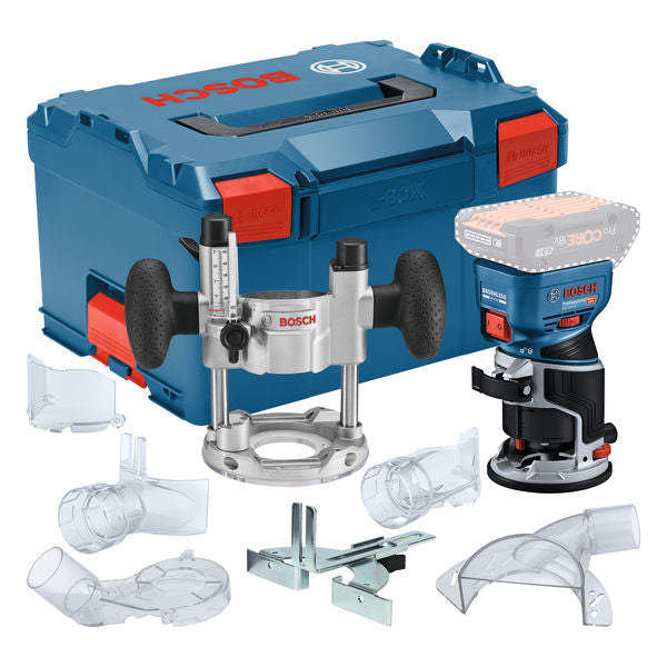 Produktbild von Bosch Akku-Kantenfräse GKF 18V-8 mit Taucheinheit TE 600 inkl. L-BOXX 238