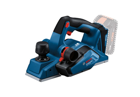 Akku-Hobel GHO 18V-26 von Bosch mit ProCORE18V-Akku.