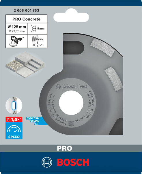 PRO Topfscheibe 50 x 125 mm 22,23 mm Concrete