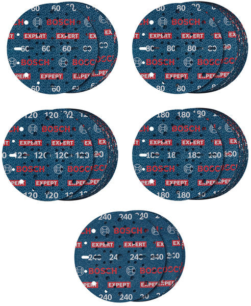 Produktbild von EXPERT O780 Foil Schleiffolien-Set, 150 mm, K60/K80/K120/K180/K240, 55-tlg.