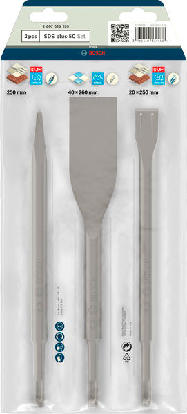 PRO Meißel-Set SDS plus-5C (3-teilig)