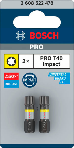 PRO Torx Impact Bit T40 25 mm (2-teilig)