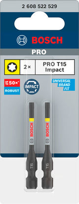 PRO Torx Impact Bit T15 55 mm (2-teilig)