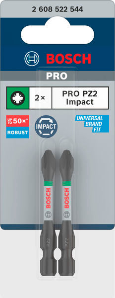 PRO Schrauberbit PZ2 55 mm Pozidriv Impact Bit (2-teilig)