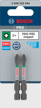 PRO Schrauberbit PZ2 55 mm Pozidriv Impact Bit (2-teilig)