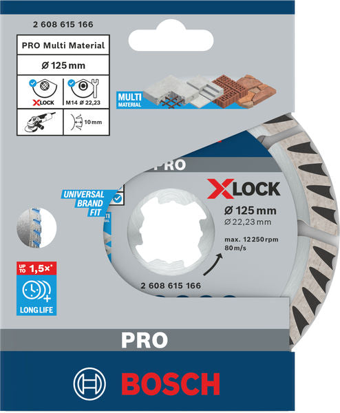 PRO Diamant-Trennscheibe Ø 125 x 22,23 mm Multi Material X-LOCK