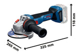 Winkelschleifer GWS 18V-11 von Bosch mit ergonomischem Griff.