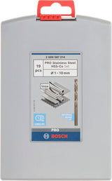 PRO Spiralbohrer-Set Stainless Steel HSS-Co (19-teilig)