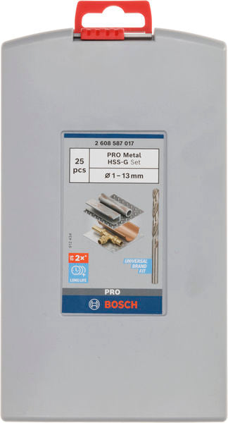 PRO Spiralbohrer-Set Metal HSS-G (25-teilig)