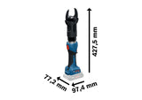 Akku-Hydraulik-Schneidwerkzeug GKH 18V-50 von Bosch , Abmessungen abgebildet.