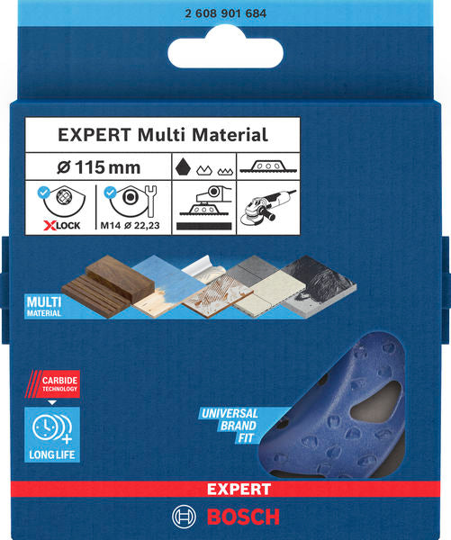 Topfscheibe EXPERT Multi Material Carbide grob flach X-LOCK 115 x 22,23 mm