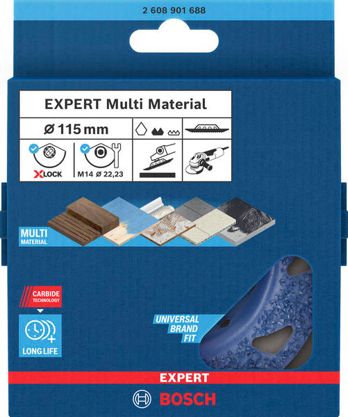 Topfscheibe EXPERT Multi Material Carbide medium schräg X-LOCK 115 x 22,23 mm