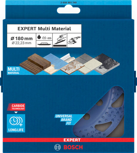Topfscheibe EXPERT Multi Material Carbide grob angeschrägt 180 x 22,23 mm