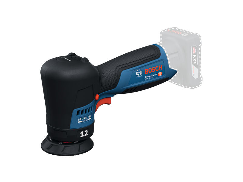 Poliermaschine Bosch GPX 12V-77 mit bürstenlosem Motor.