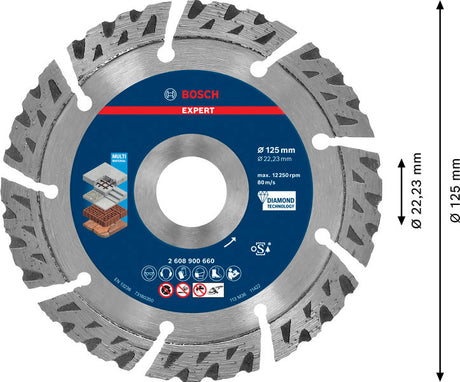 EXPERT Multi Material Diamant-Trennscheibe 125 x 22,23 mm
