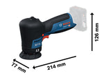 Polierer Bosch GPX 12V-77 mit kompaktem bürstenlosem Design.