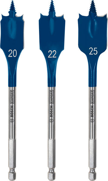 Produktbild von EXPERT Self Cut Speed Flachfräsbohrer-Set, 20/22/25 mm, 3-tlg.