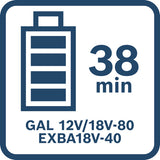 38 Minuten Ladezeit Icon