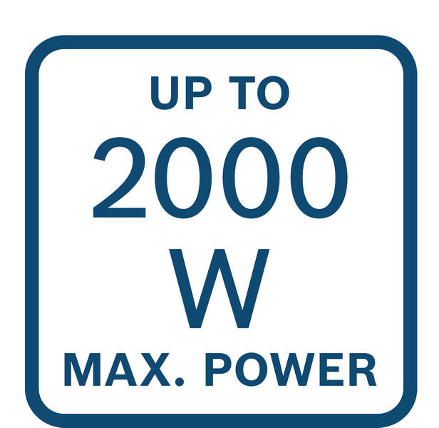 Maximale Leistung bis zu 2000 W Icon