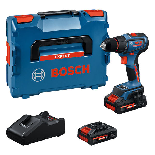 Produktbild von Bosch Expert Akku-Bohrschrauber-Set EXSR18V-90 mit Akkus, Ladegerät & Koffer