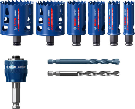 Produktbild Lieferumfang von EXPERT Multi Material Power Change Plus-Lochsäge, 22/25/35/51/60/68x60 mm,9-tlg.