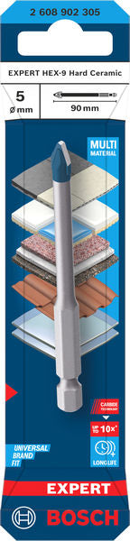 EXPERT Bohrer Ø 5 x 90 mm HEX-9 Hard Ceramic