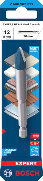 EXPERT Bohrer Ø 12 x 90 mm HEX-9 Hard Ceramic