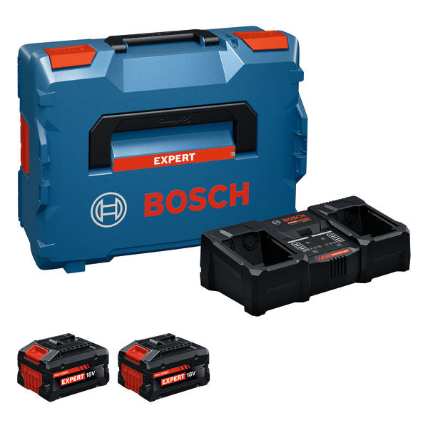 Produktbild von Bosch Expert Starter-Set mit zwei Akkus & Ladegerät im Koffer