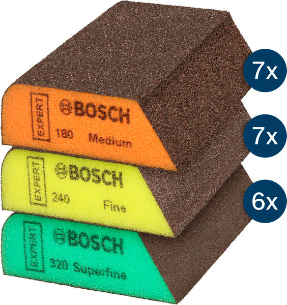 Produktbild Lieferumfang von EXPERT S470 Kombiblock, 69x97x26 mm, mittel/fein/superfein, 20 Stk
