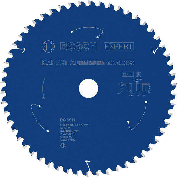 Produktbild von EXPERT Aluminium Kreissägeblatt, 184x20 mm, Z54