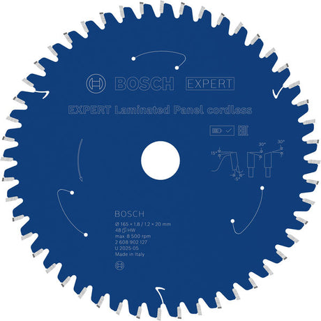 Produktbild von EXPERT Laminated Panel Kreissägeblatt, 165x1,8x20 mm, Z48, Zahnwinkel -5°