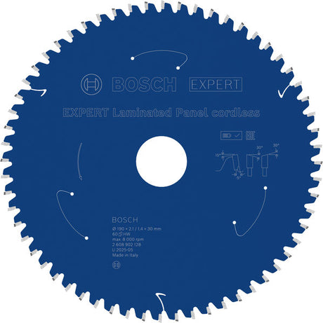 Produktbild von EXPERT Laminated Panel Kreissägeblatt, 190x2,1x30 mm, Z60