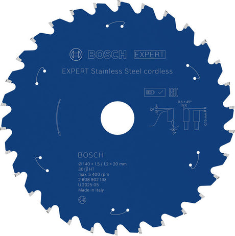 Produktbild von EXPERT Stainless Steel Kreissägeblatt, 140x20 mm, Z30
