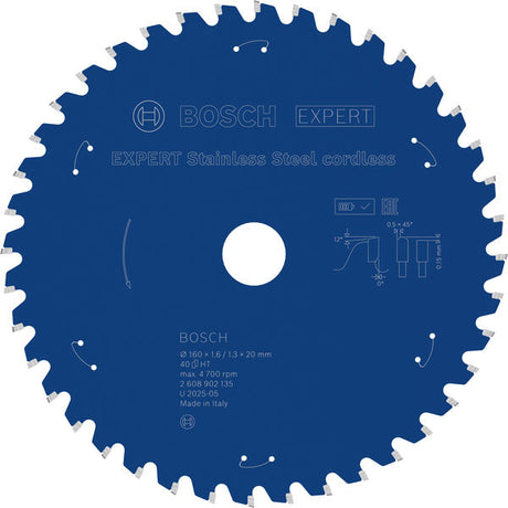 Produktbild von EXPERT Stainless Steel Kreissägeblatt, 160x20 mm, Z40