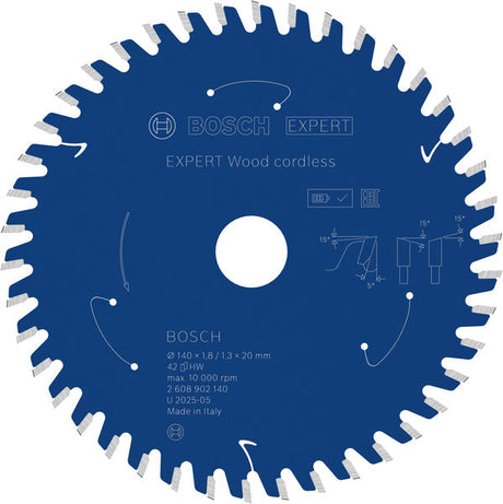 Produktbild von EXPERT Wood Kreissägeblatt, 140x1,8x20 mm, Z42 mit Reduzierring