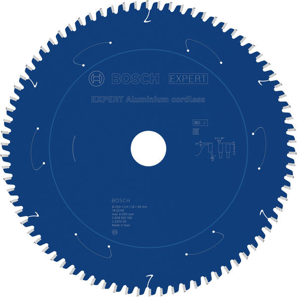 Produktbild von EXPERT Aluminium Kreissägeblatt, 250x30 mm, Z78