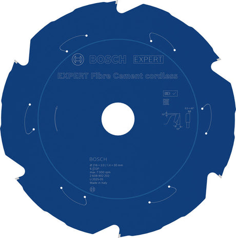 Produktbild von EXPERT Fiber Cement Kreissägeblatt, 216x2x30 mm, Z6