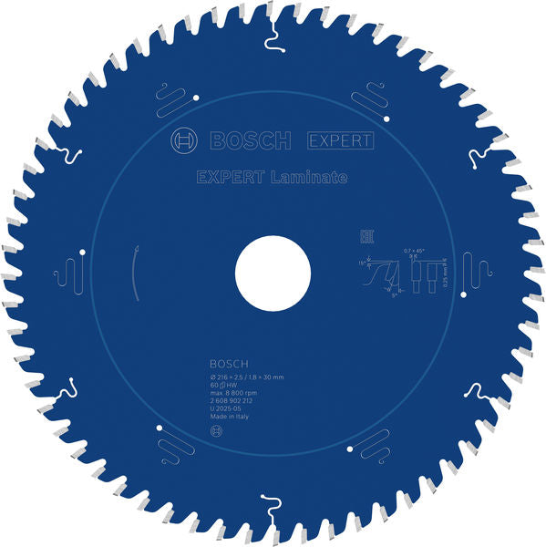 Produktbild von EXPERT Laminat Kreissägeblatt, 216x30 mm, Z60
