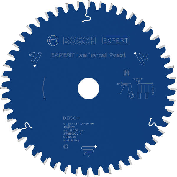 Produktbild von EXPERT Laminated Panel Kreissägeblatt, 165x1,8x20 mm, Z48