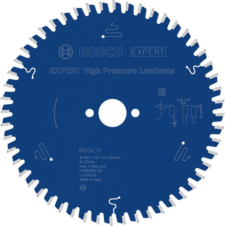 Produktbild von EXPERT High Pressure Laminate Kreissägeblatt, 160x20 mm, Z52