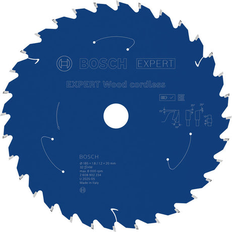 Produktbild von EXPERT Wood Kreissägeblatt, 185x1,8x20 mm, Z32
