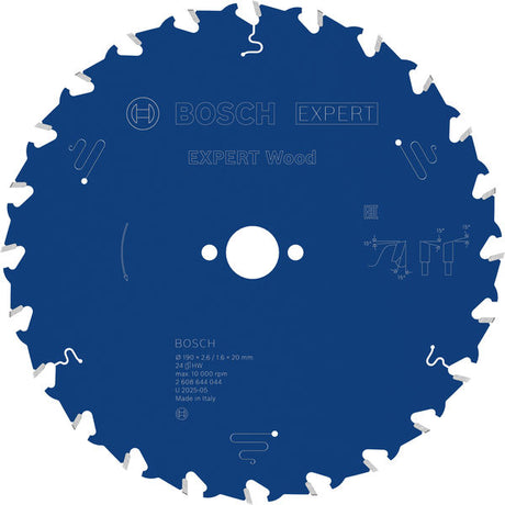 Produktbild von Kreissägeblatt EXPERT Wood 190 x 2,6/1,6 x 20 mm Z24